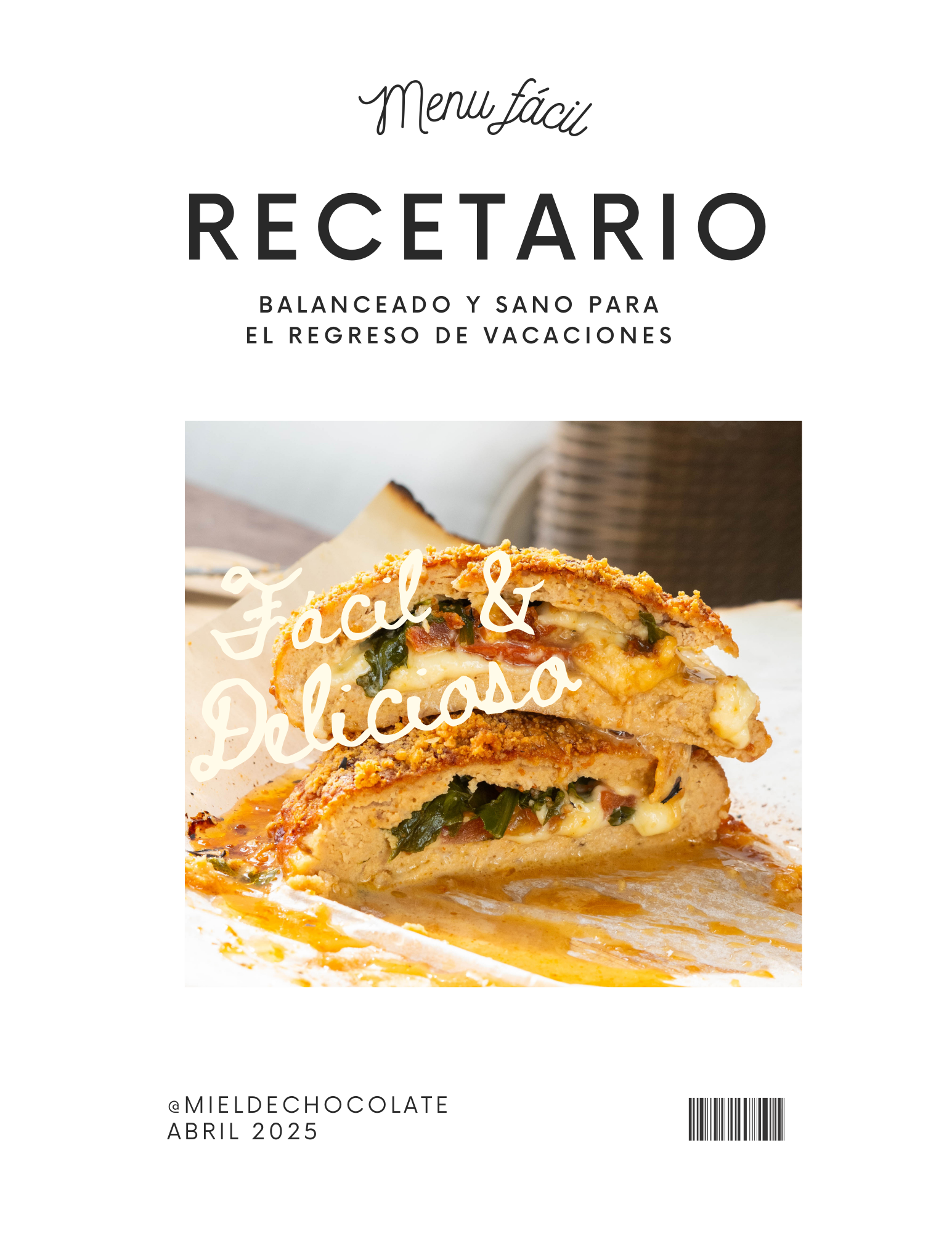 RECETARIO REGRESO DE VACACIONES