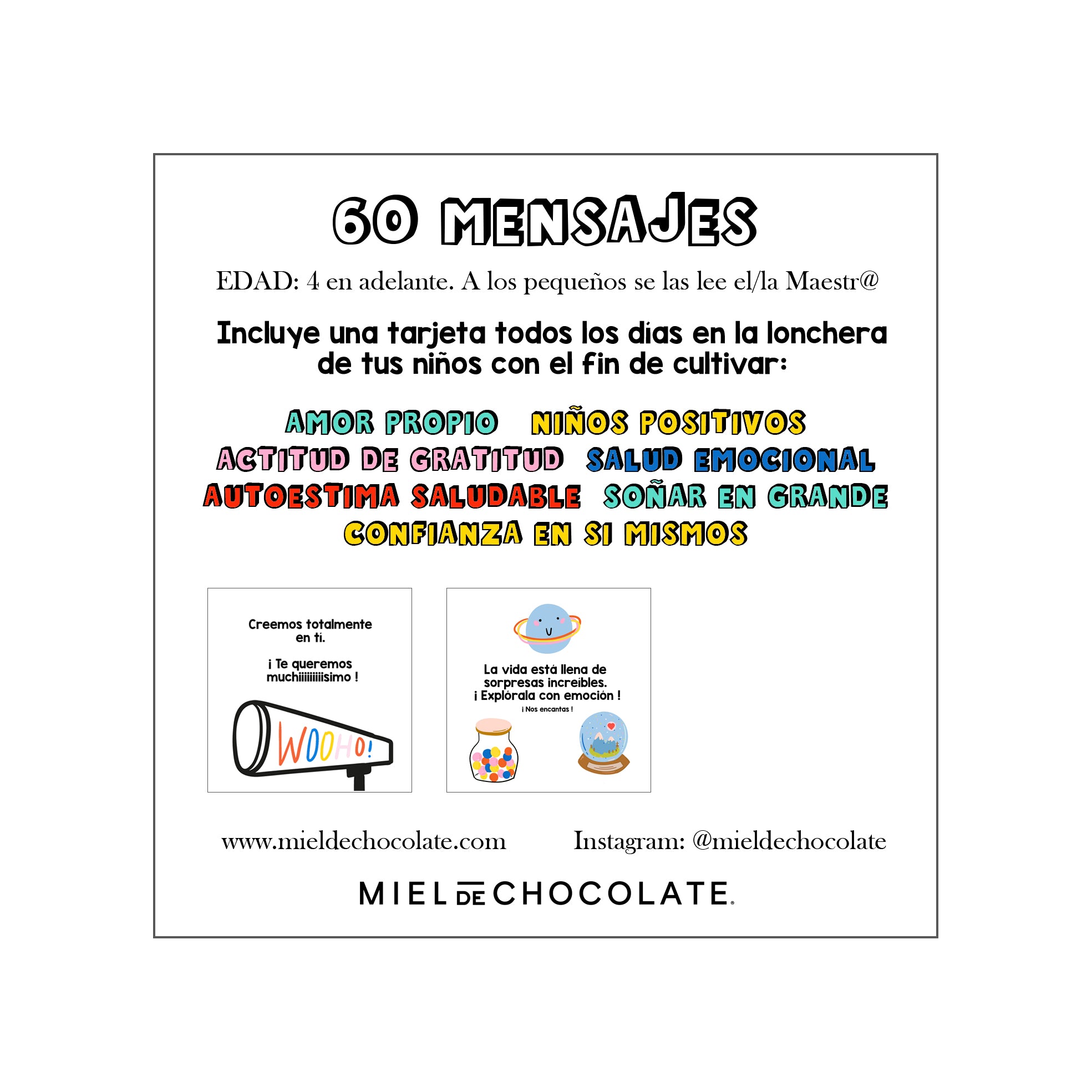 Mensajitos en la Lonchera 4 a 13 años